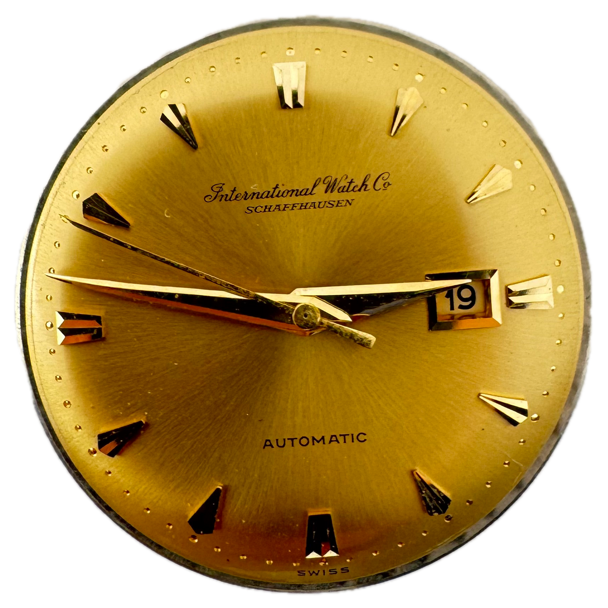 International Watch Co. Schaffhausen Gold Sunburst Dial 1962