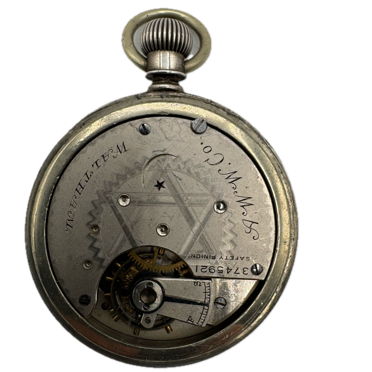 Waltham Engraved Single Sunk Roman Dial 1884