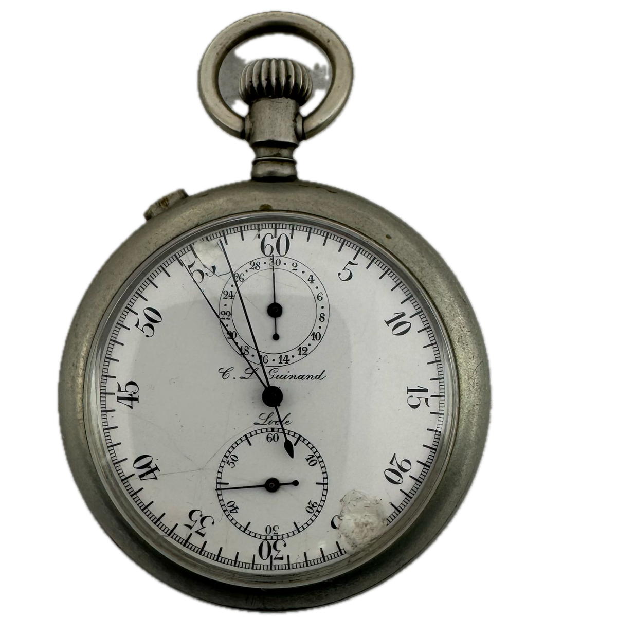 C.L. Guinand Locle Split Seconds Chronograph Stopwatch Smooth