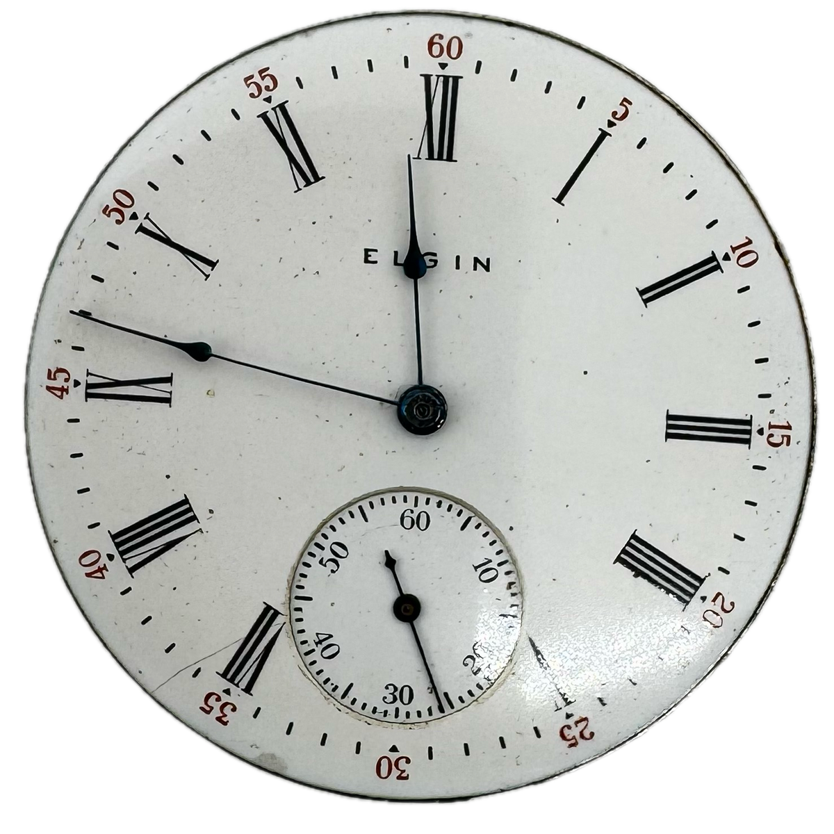 Elgin Single Sunk Roman Dial 1911