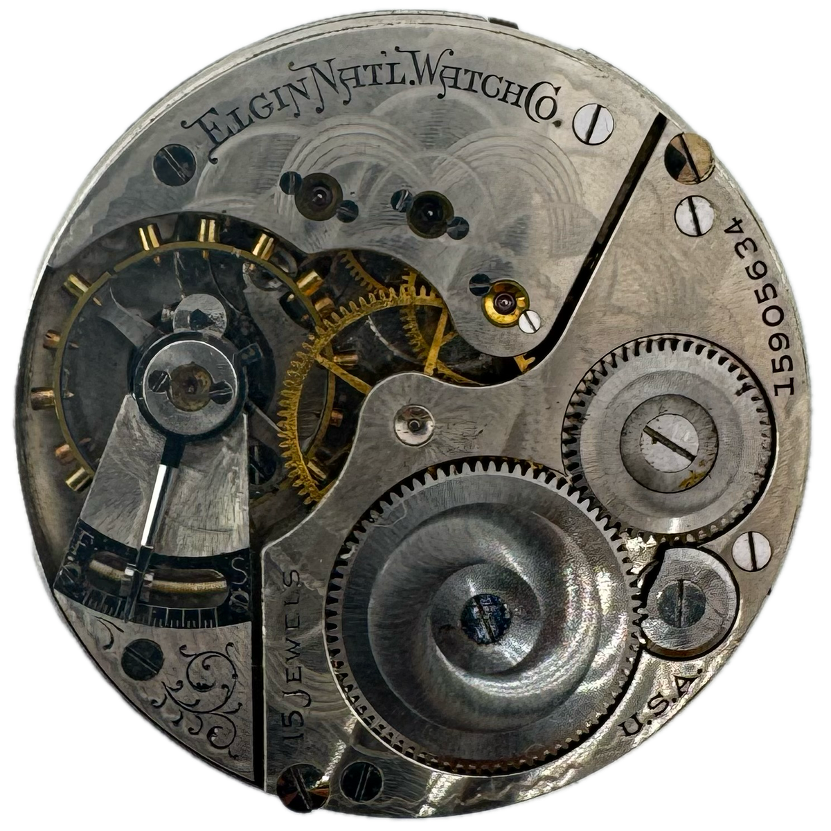 Elgin Single Sunk Roman Dial 1911