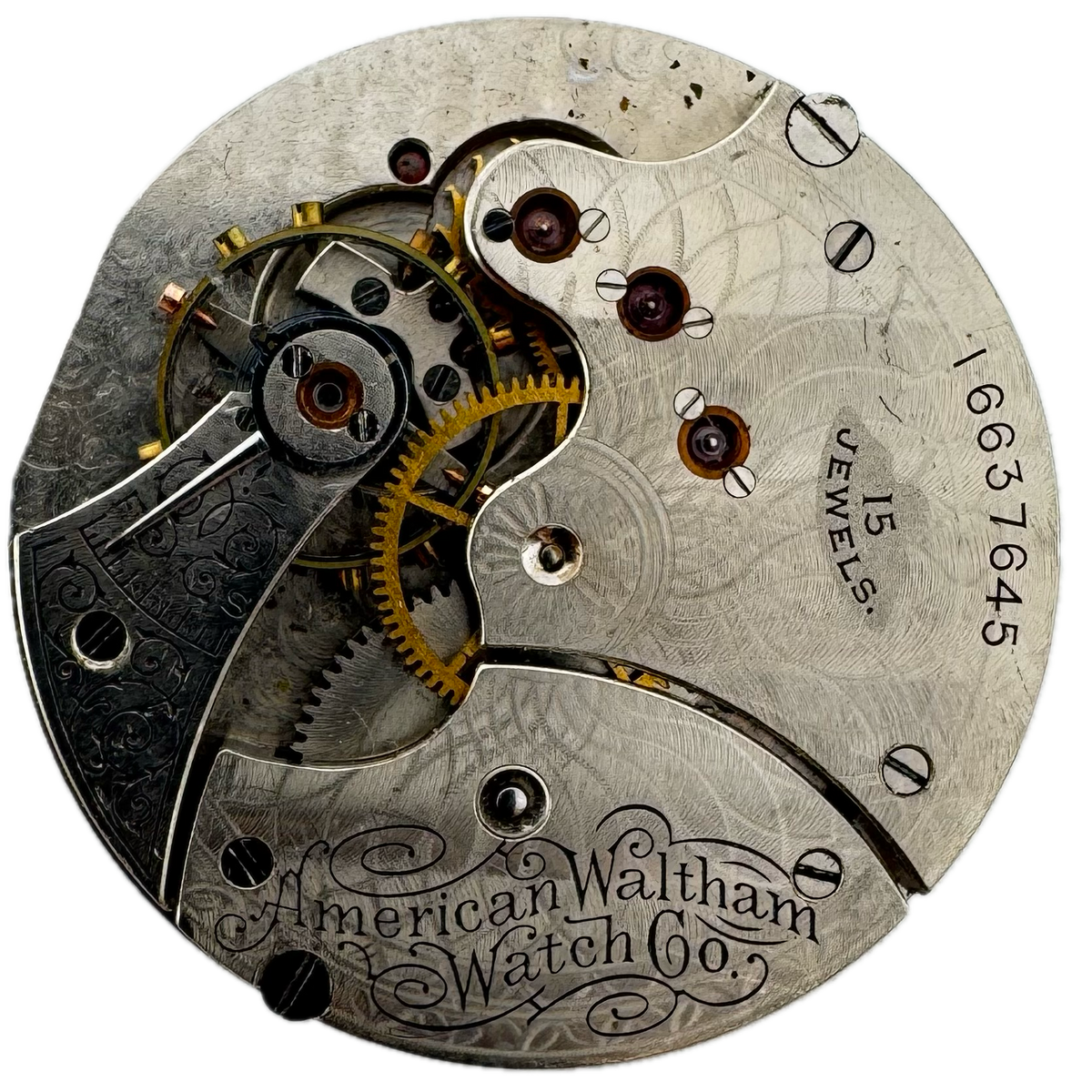 Waltham Single Sunk Arabic Dial 1908