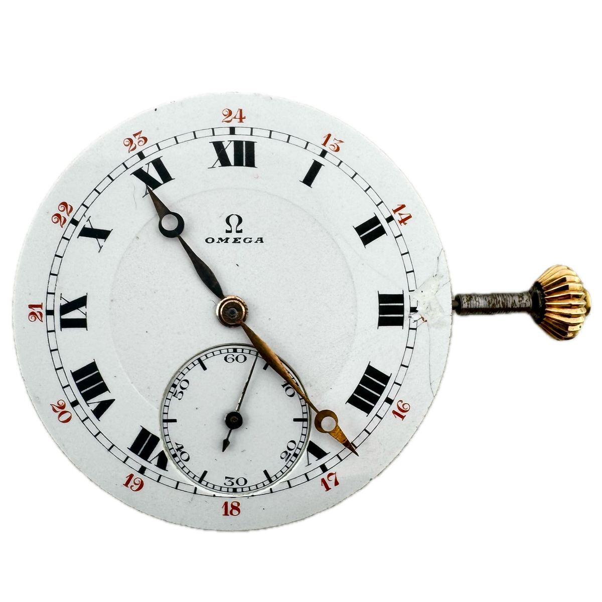 Omega Single Sunk Roman Dial