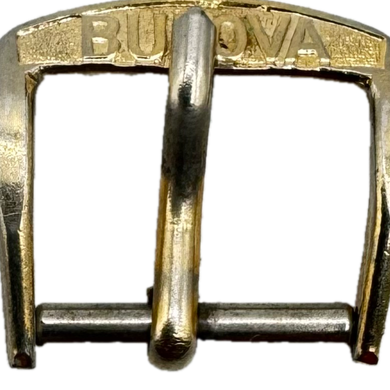 Vintage 14mm Bulova Men's Classic Gents Wristwatch Band Buckle Gold Tone Oblong