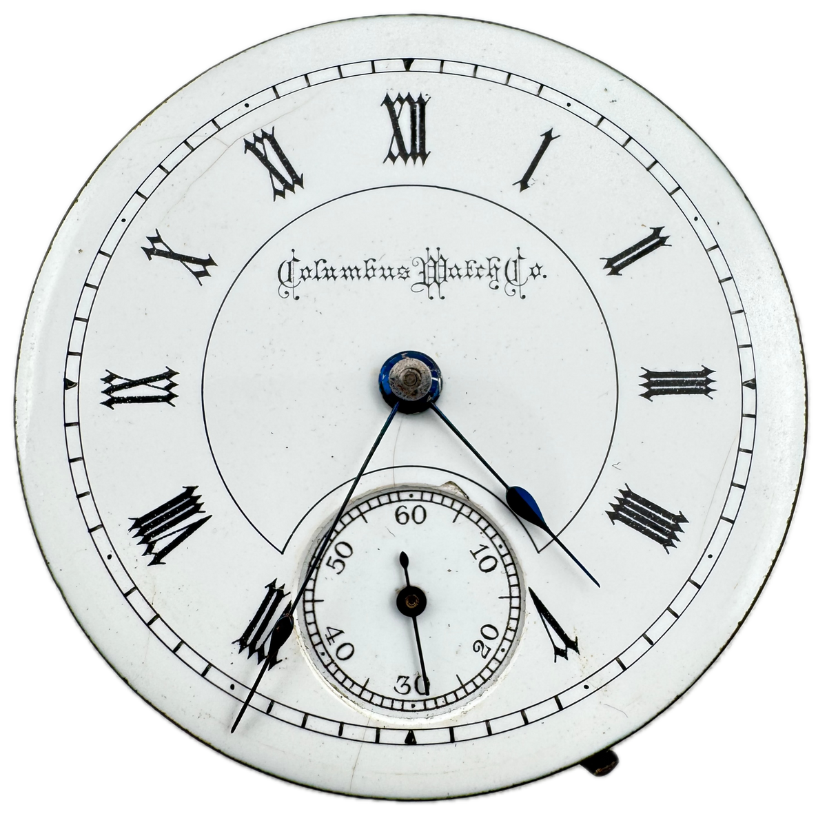 Columbus Watch Co. Single Sunk Roman Dial