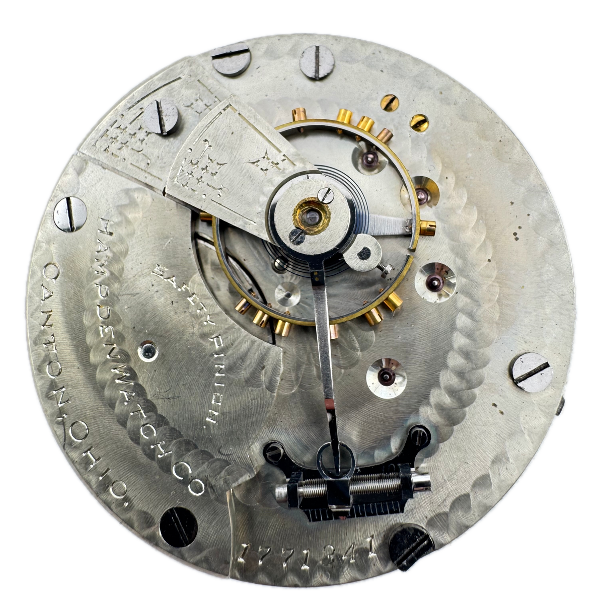 Hampden Watch Co. Single Sunk Roman Dial 1903