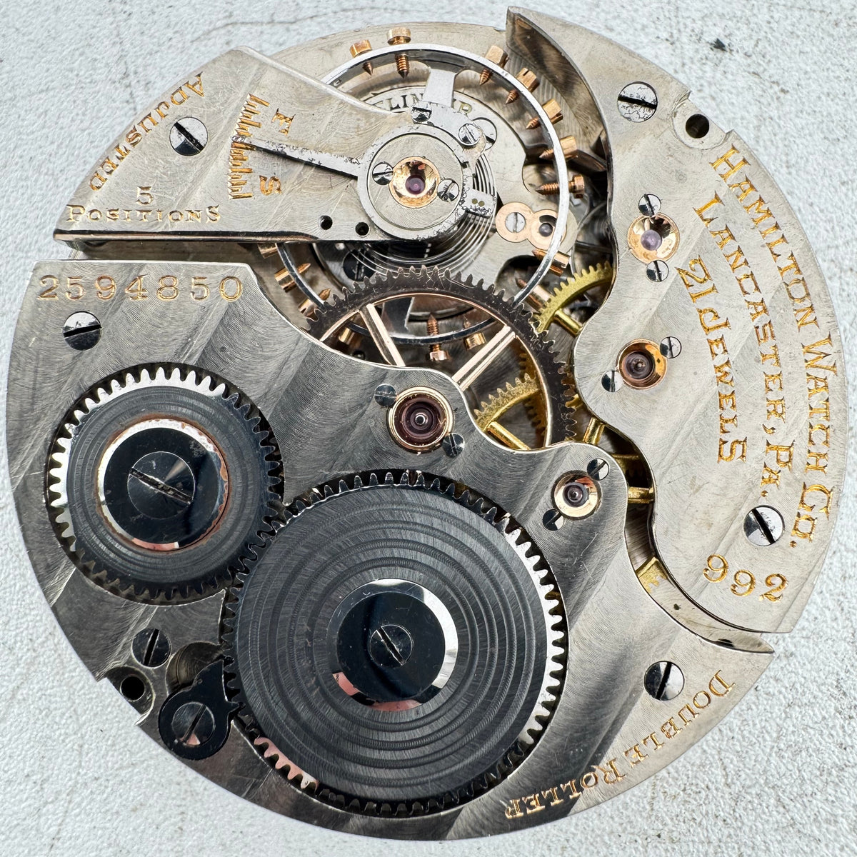 Hamilton Watch Co. Pinstriped 1935