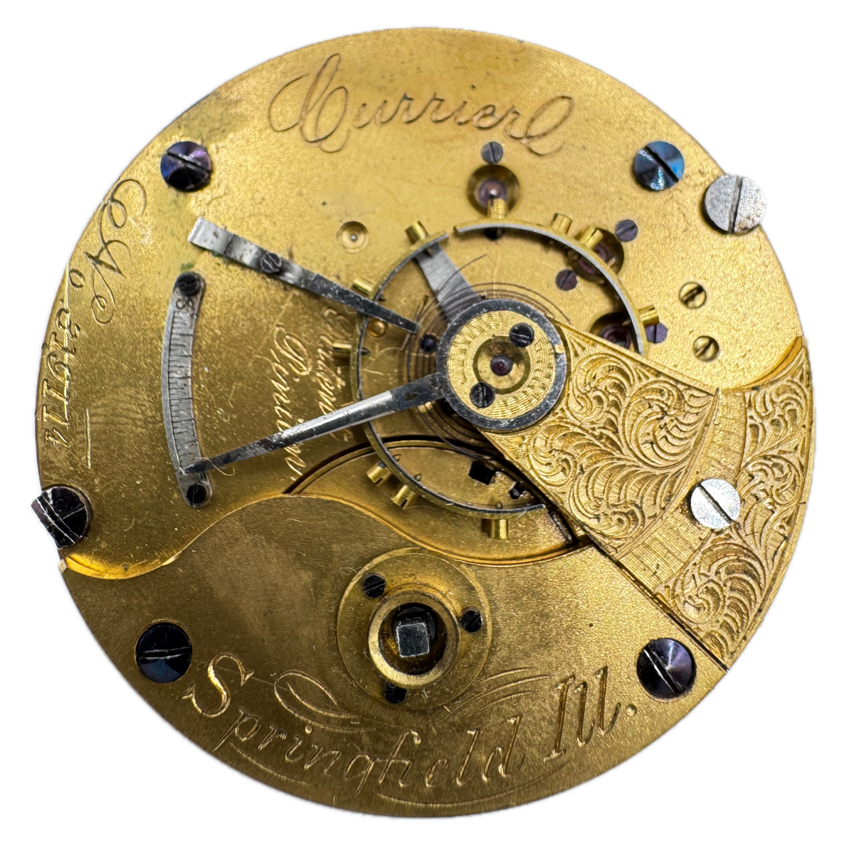 Illinois Watch Co Single Sunk Roman Dial 1882