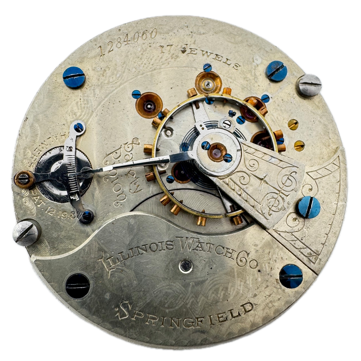 Illinois Watch Co. Light Moon Hands 1895