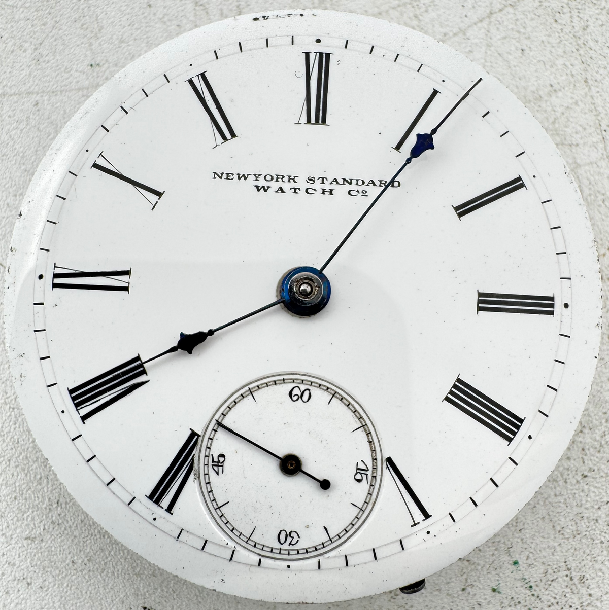 New York Standard Watch Co. Single Sunk Roman