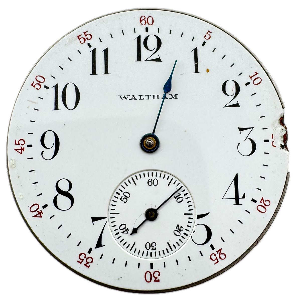 Waltham Single Sunk Arabic Dial 1908