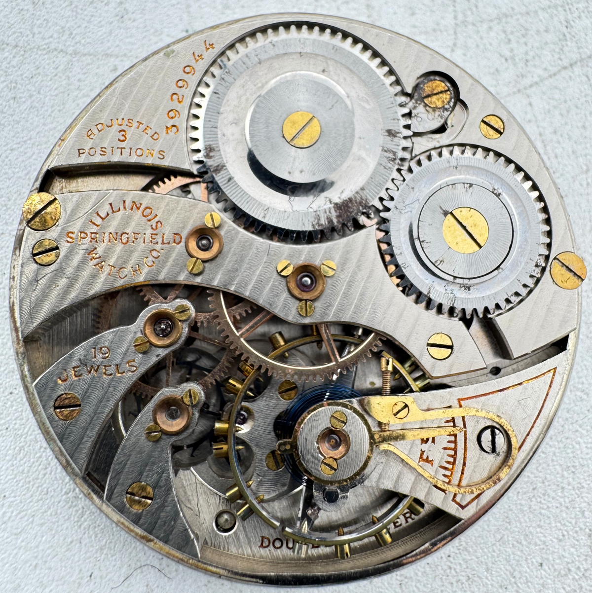 Illinois Metallic Center Speckled Dial 1921