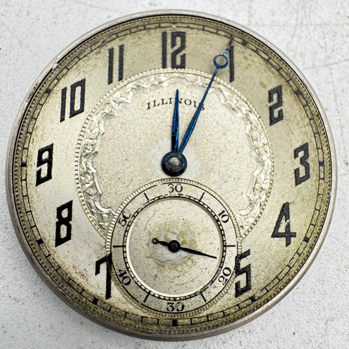 Illinois Metallic Center Speckled Dial 1921
