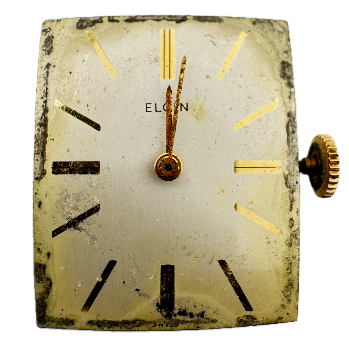 Elgin Square Silver Dial