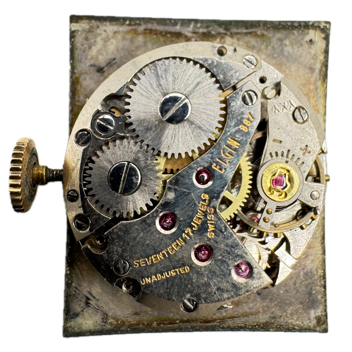 Elgin Square Silver Dial