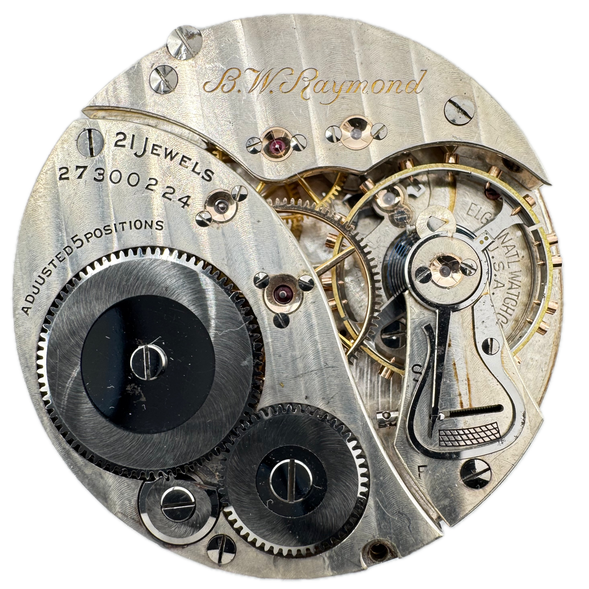 Elgin B. W. Raymond Boxcar Dial 1925