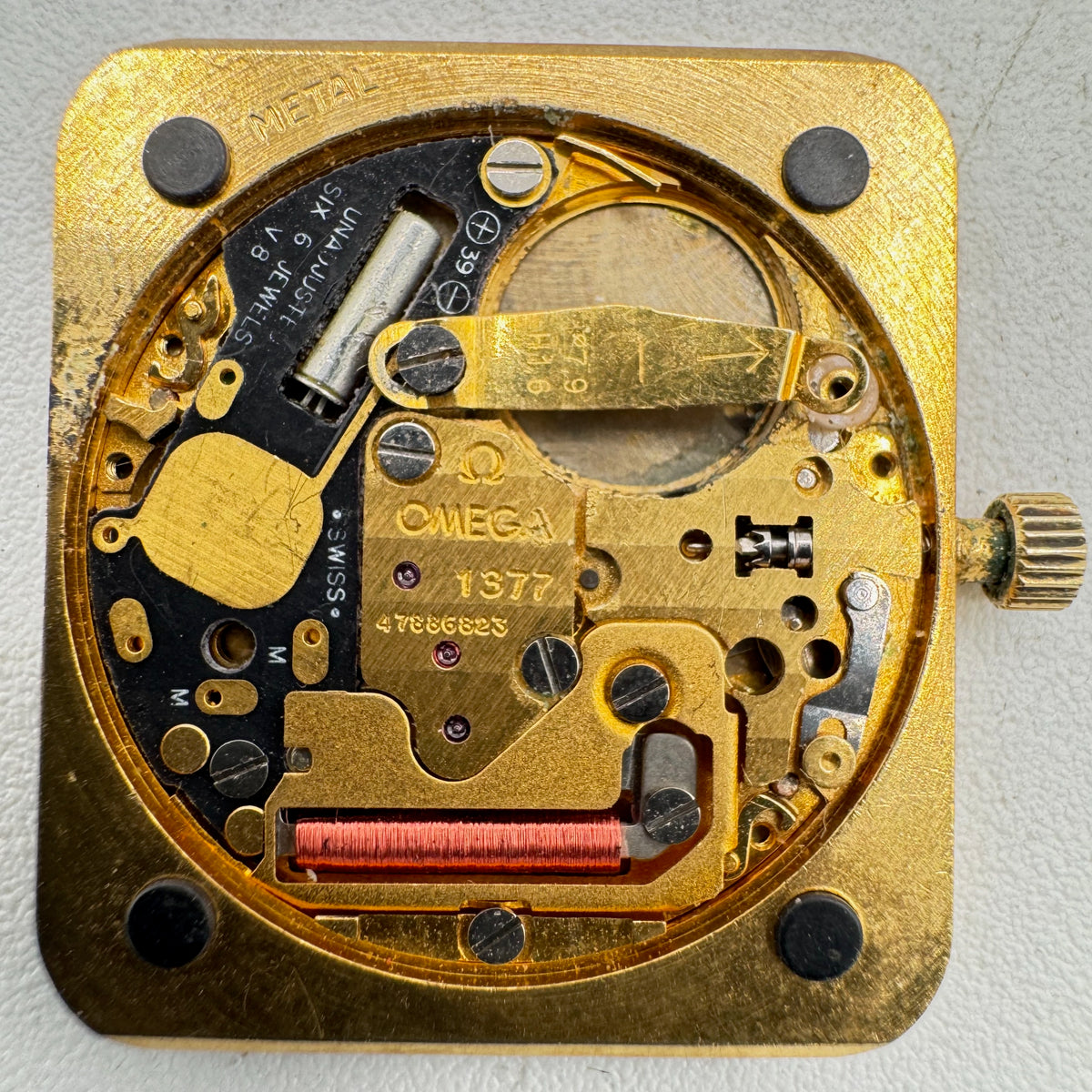Omega Pinstriped Champagne Dial 1984