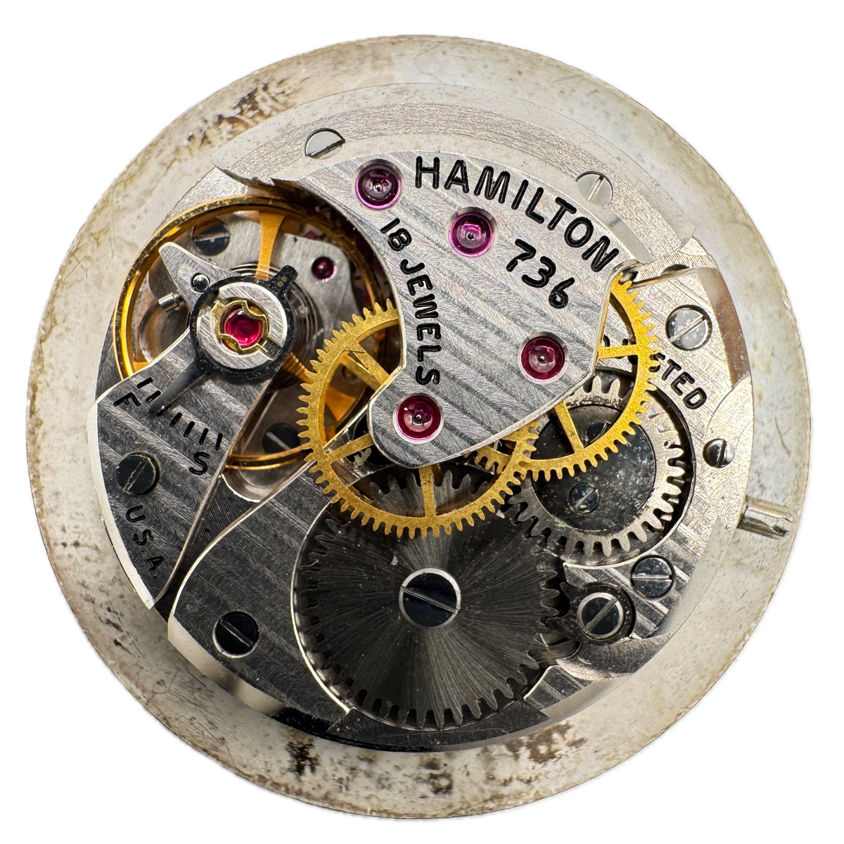 Hamilton Baton Indices Silver Dial