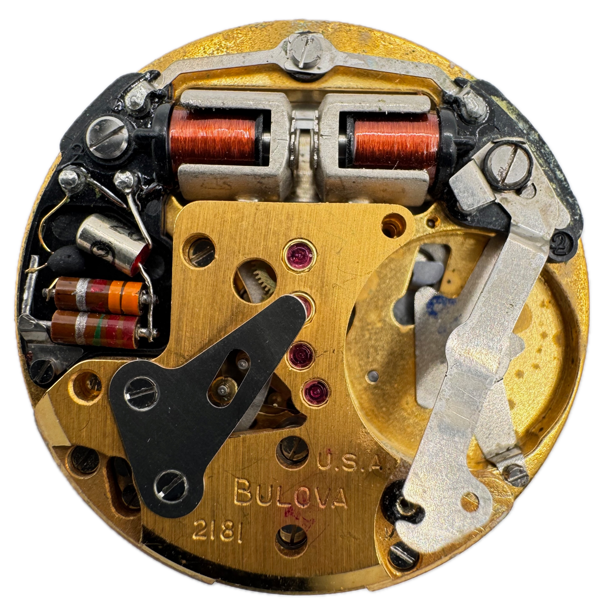 Accutron Date Gold Tone Sunburst Dial