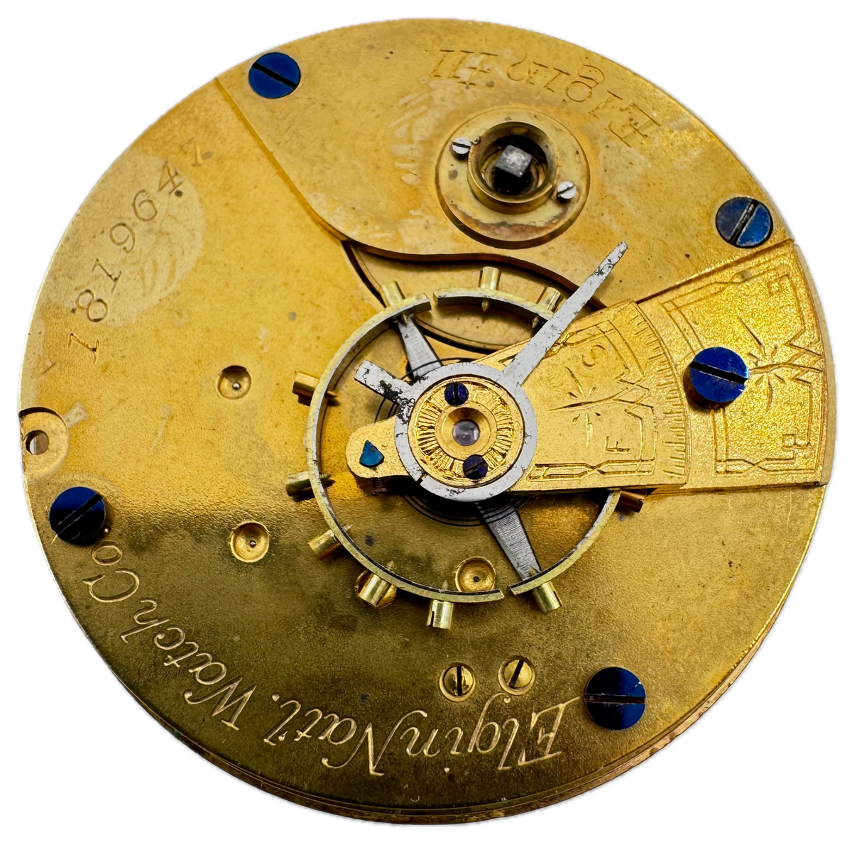 Elgin Natl Watch Co Single Sunk Roman Dial 1885