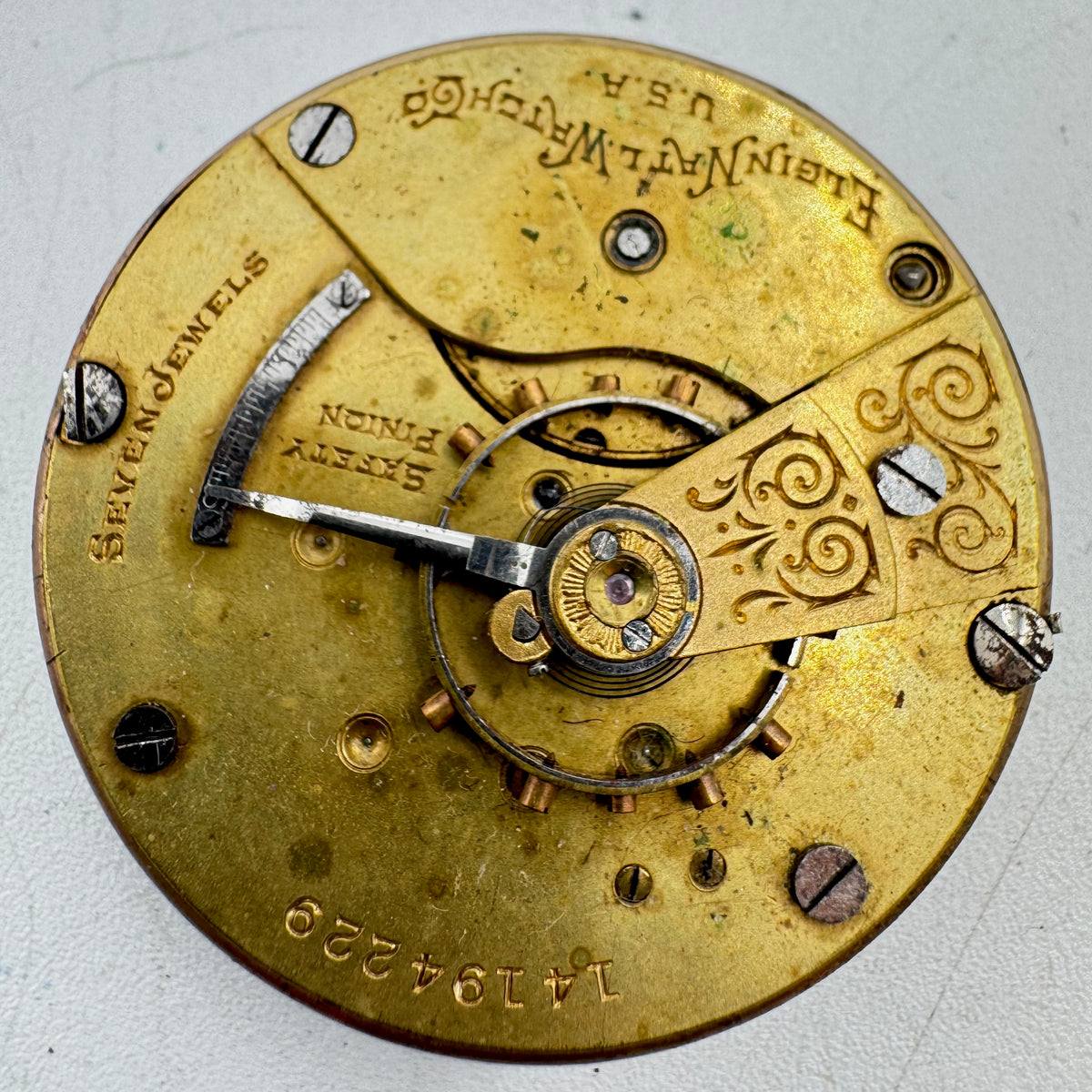 Elgin Single Sunk Arabic Dial 1910