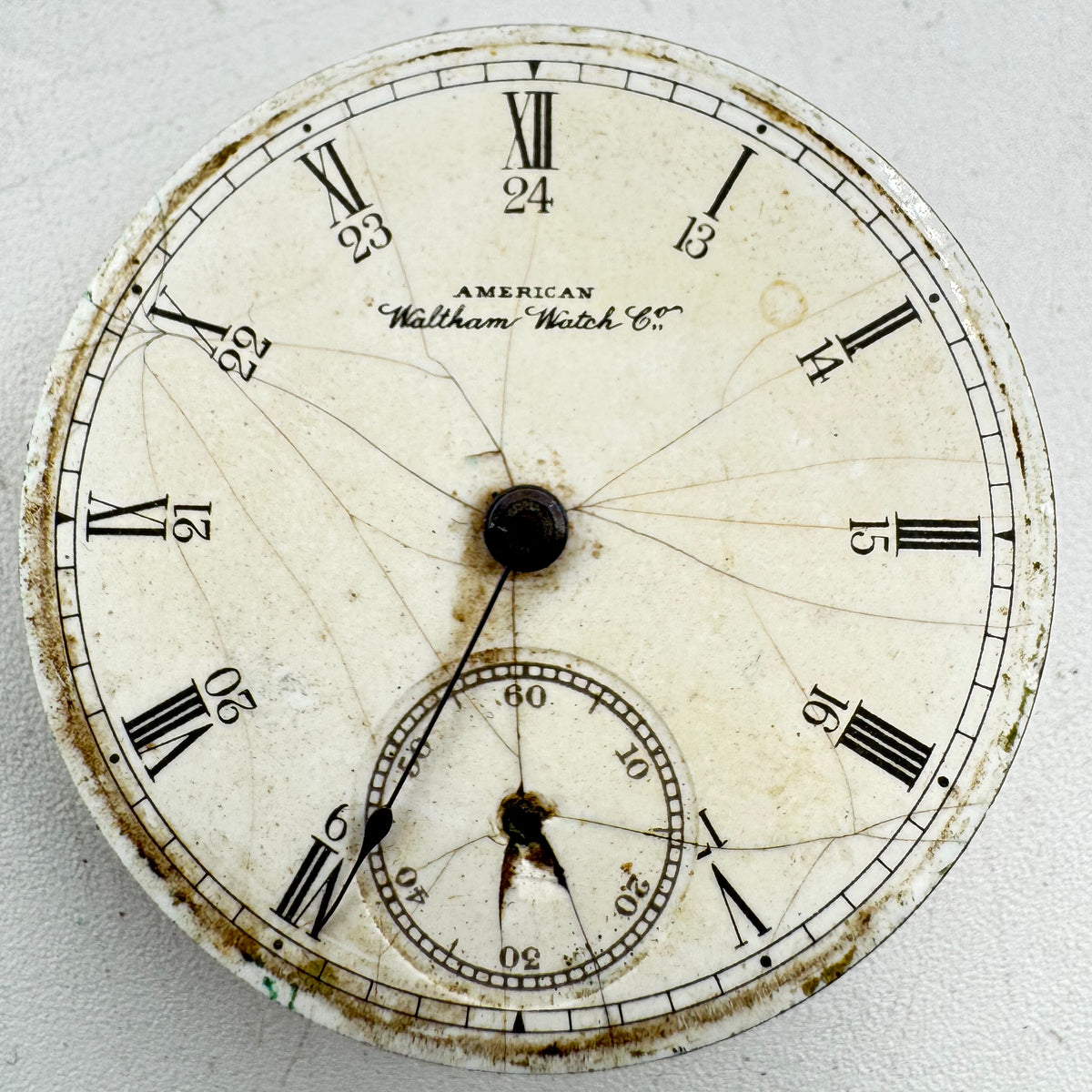American Waltham Watch Co 24 HR Roman Dial 1883