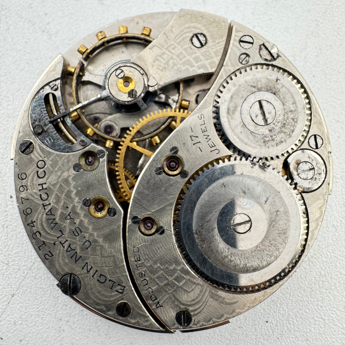 Elgin Single Sunk Arabic Dial 1919