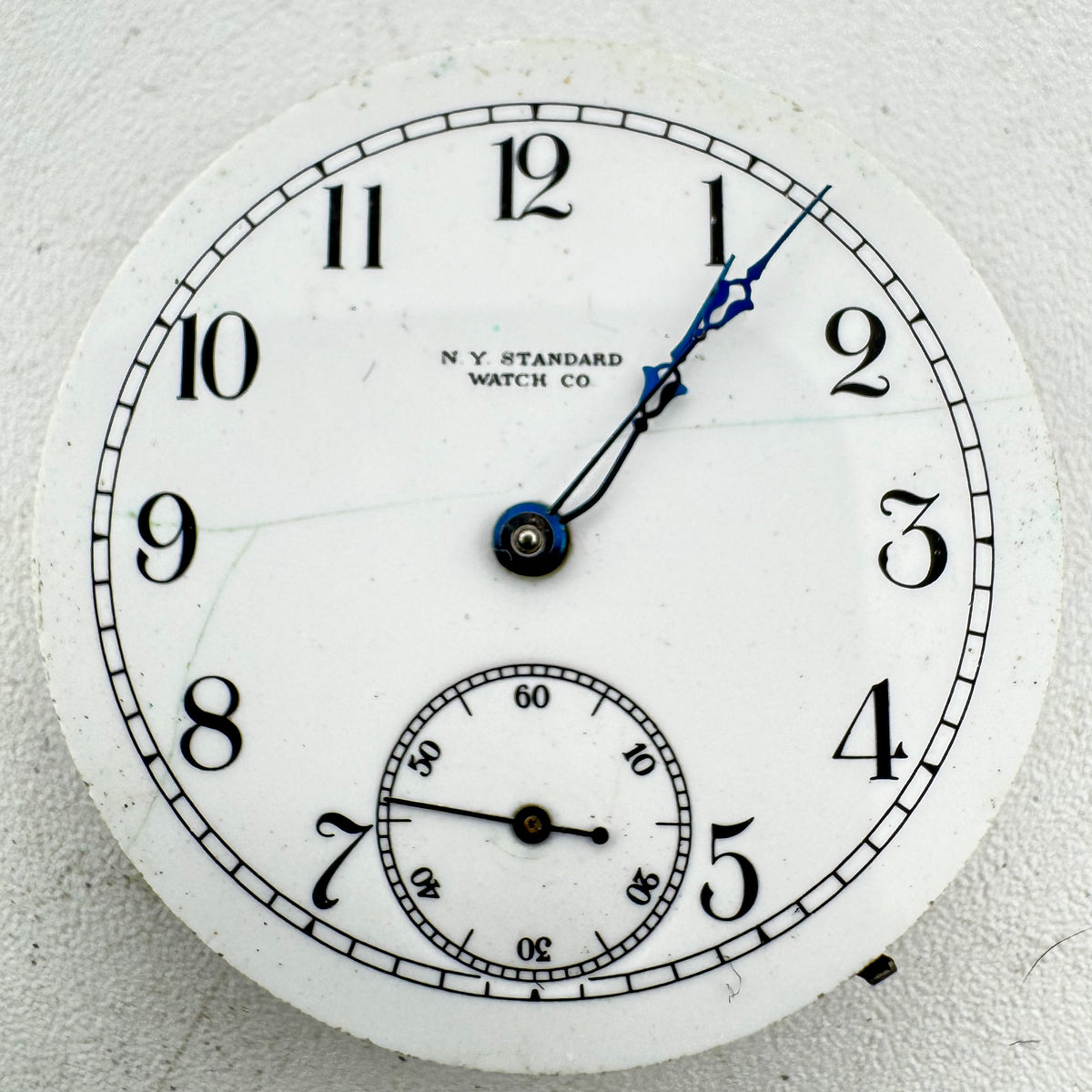 NY Standard Watch Co Single Sunk Arabic Dial 1894
