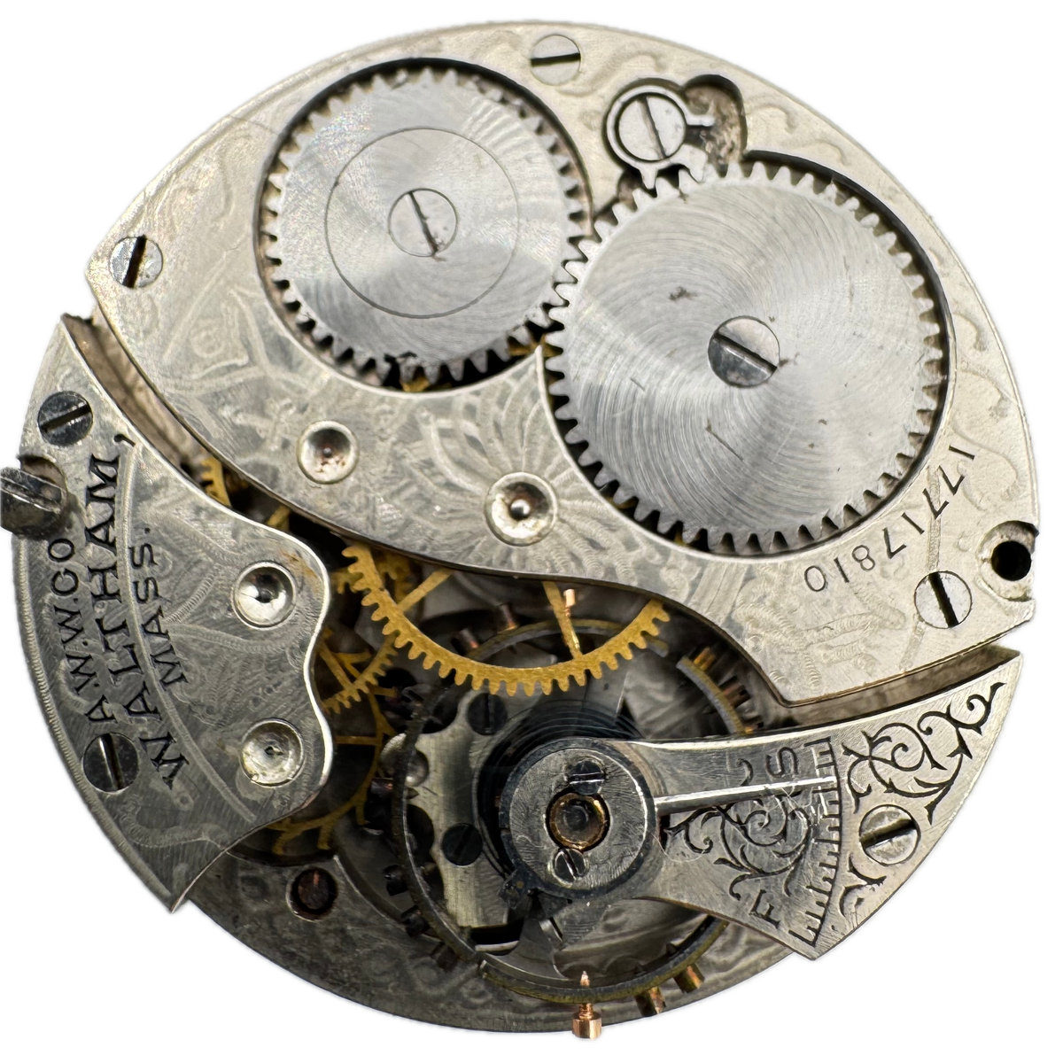 Waltham Single Sunk Heavy Arabic Dial 1909