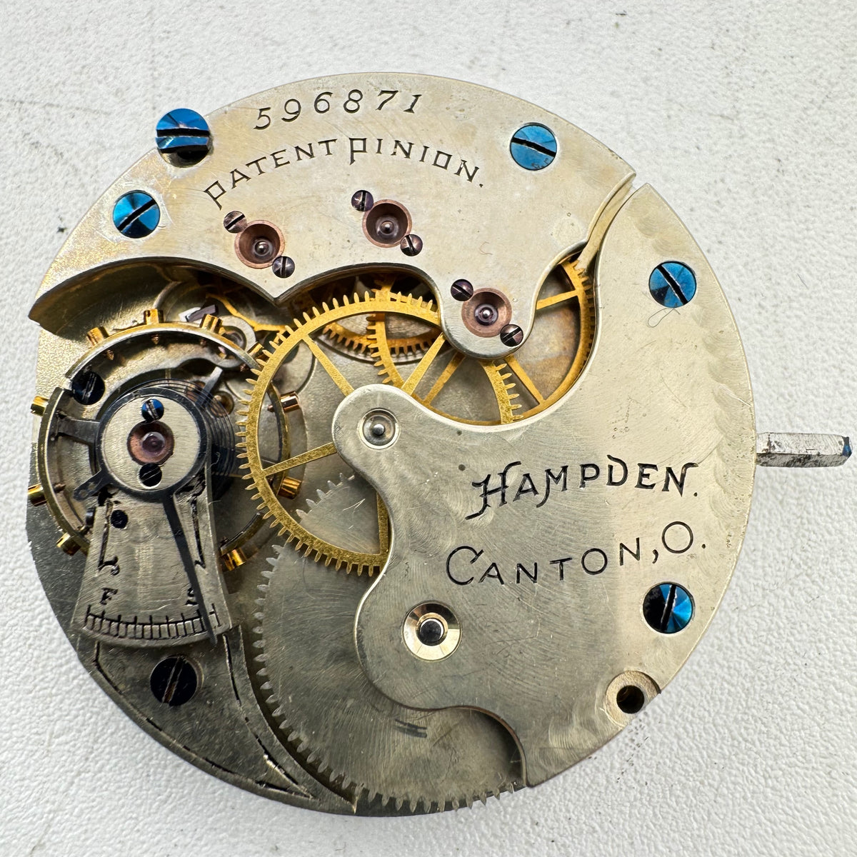 Hampden Roman Single Sunk Dial 1889