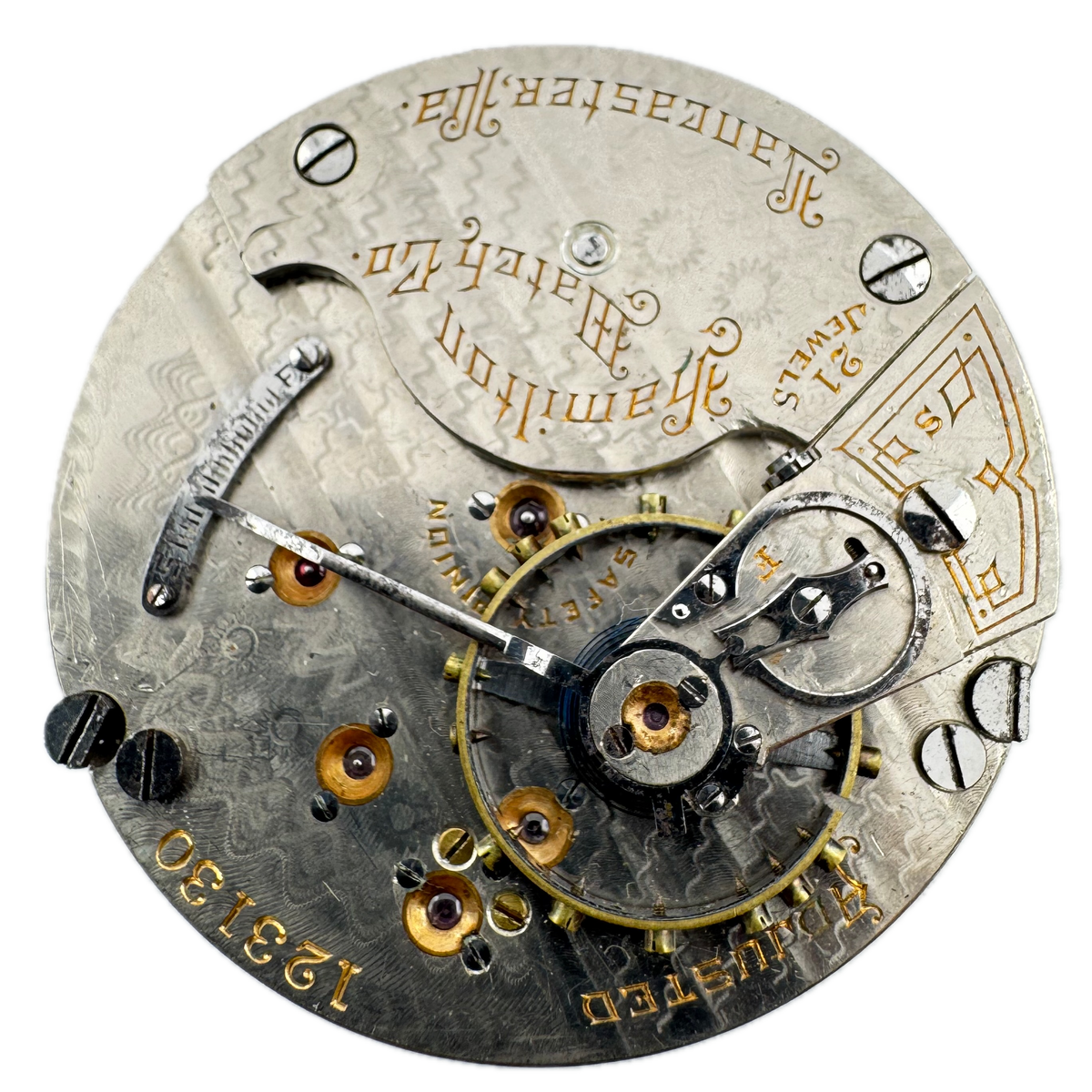 Hamilton Watch Co. Double Sunk Arabic Dial 1901