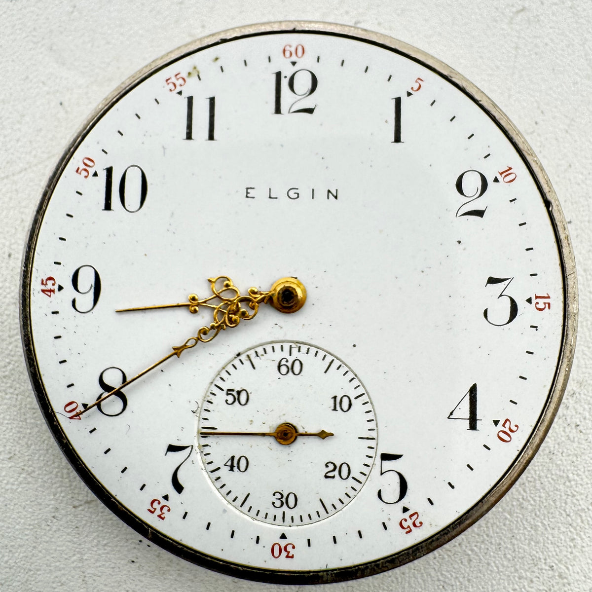 Elgin Single Sunk Arabic Dial 1912