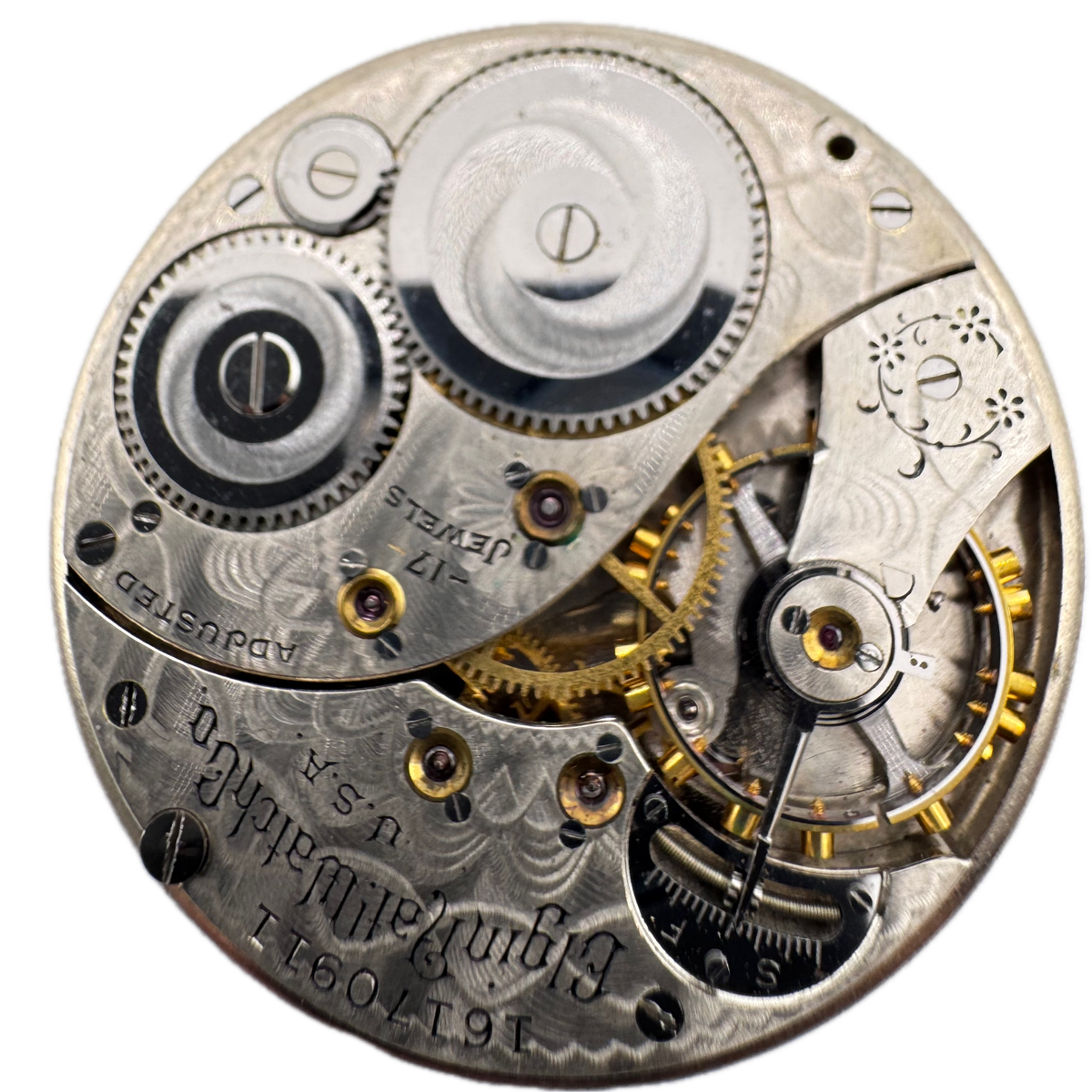 Elgin Single Sunk Arabic Dial 1912