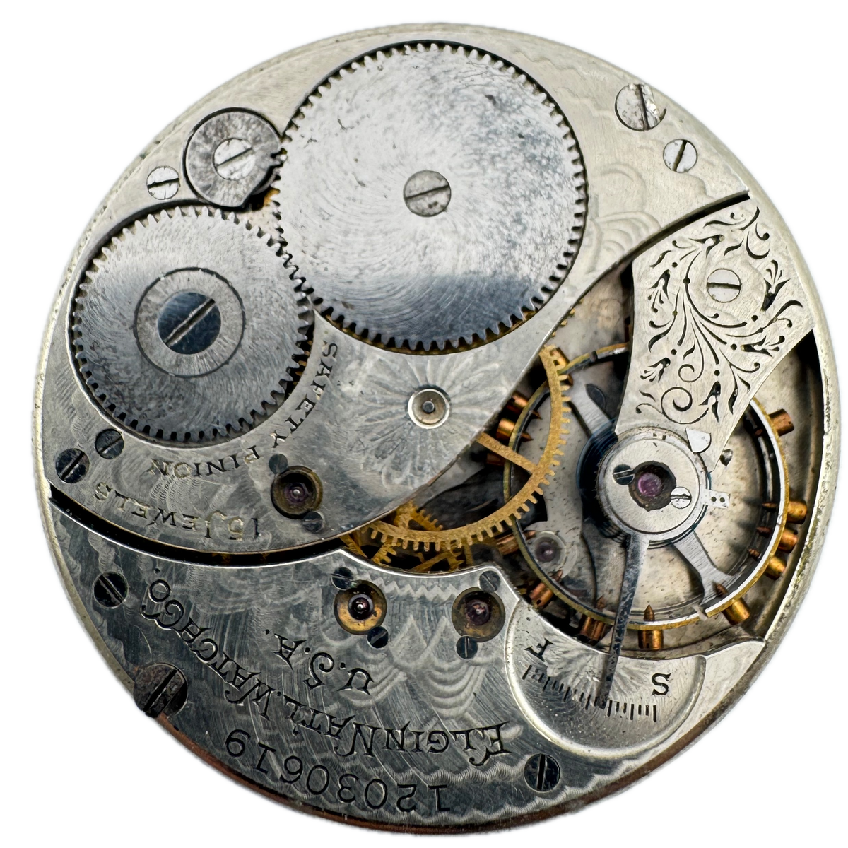 Elgin Single Sunk Dial 1906