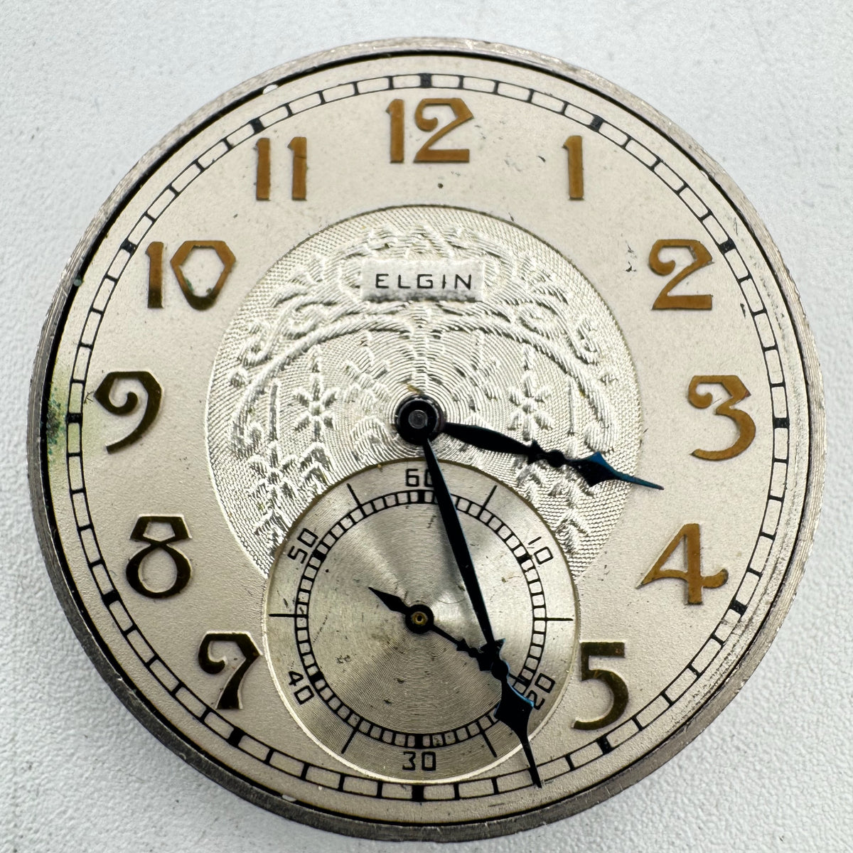 Elgin Art Deco Center Speckled Dial 1933