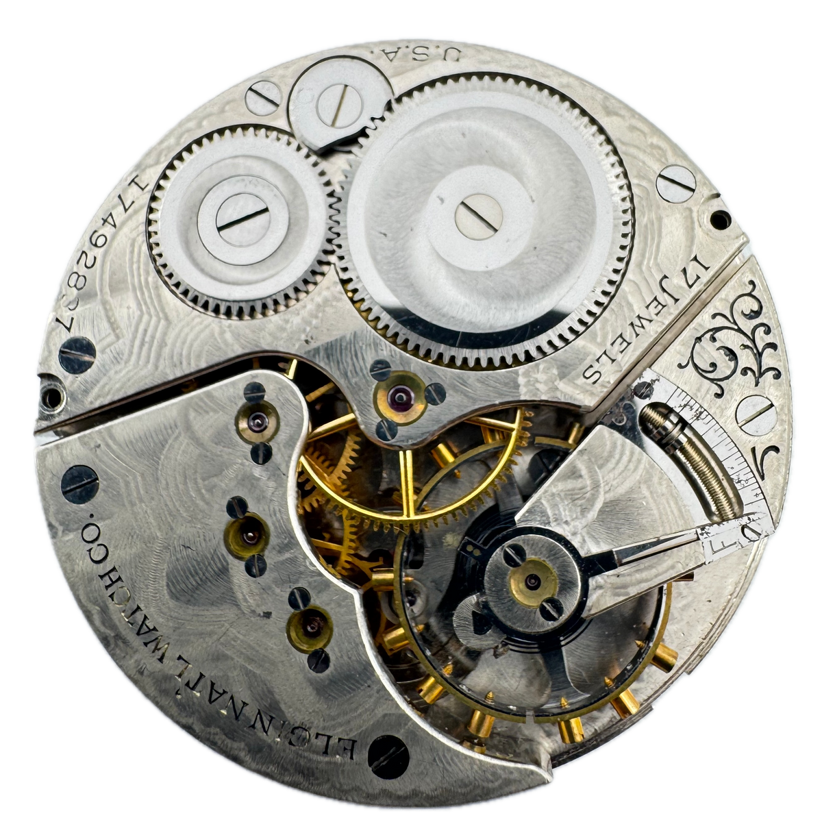 Elgin Single Sunk Roman Dial 1914