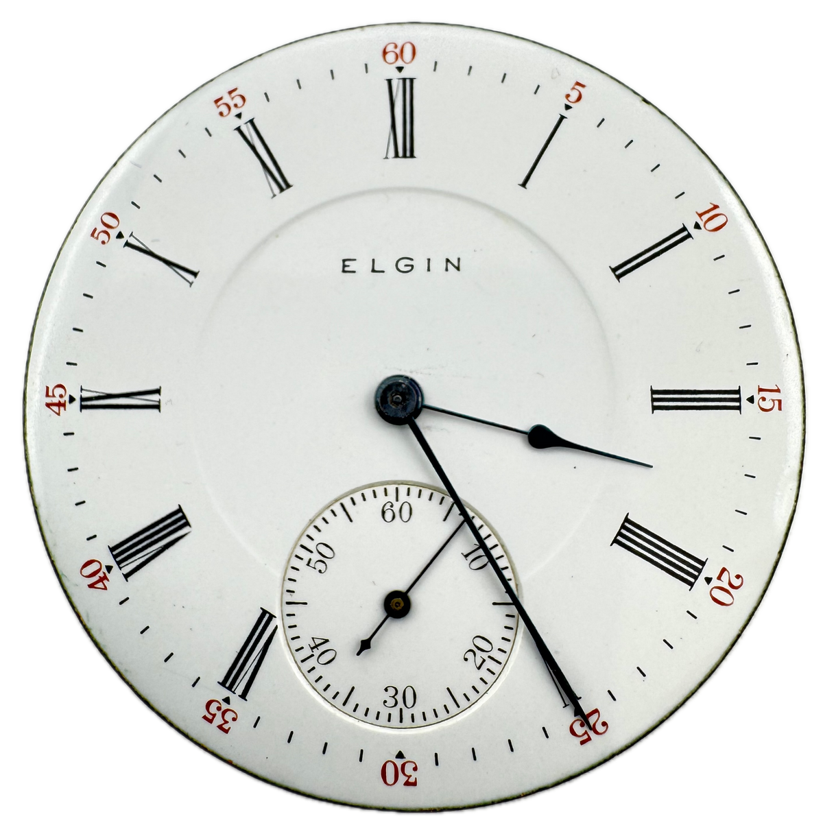 Elgin Single Sunk Roman Dial 1914