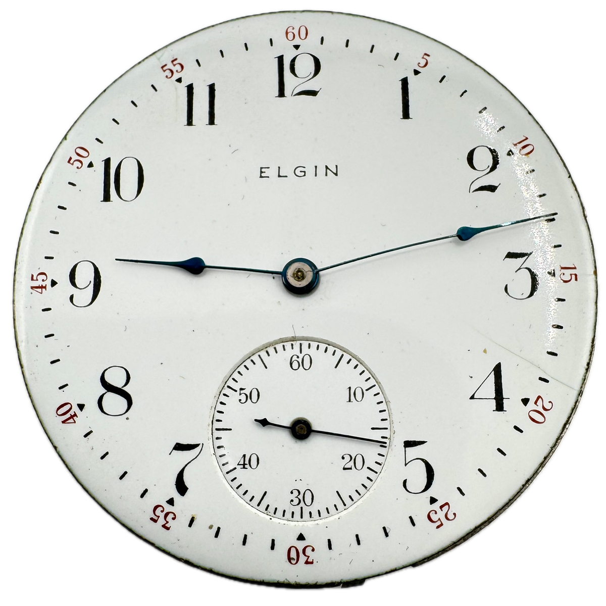 Elgin Single Sunk Arabic Dial 1912