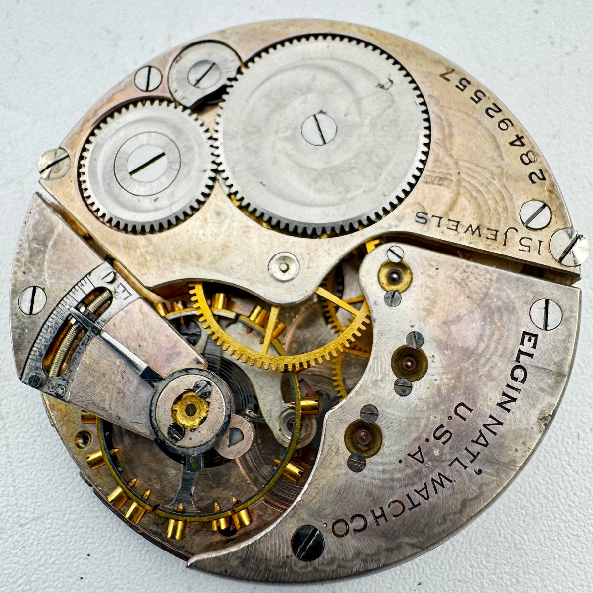 Elgin Metallic Art Deco Dial 1926