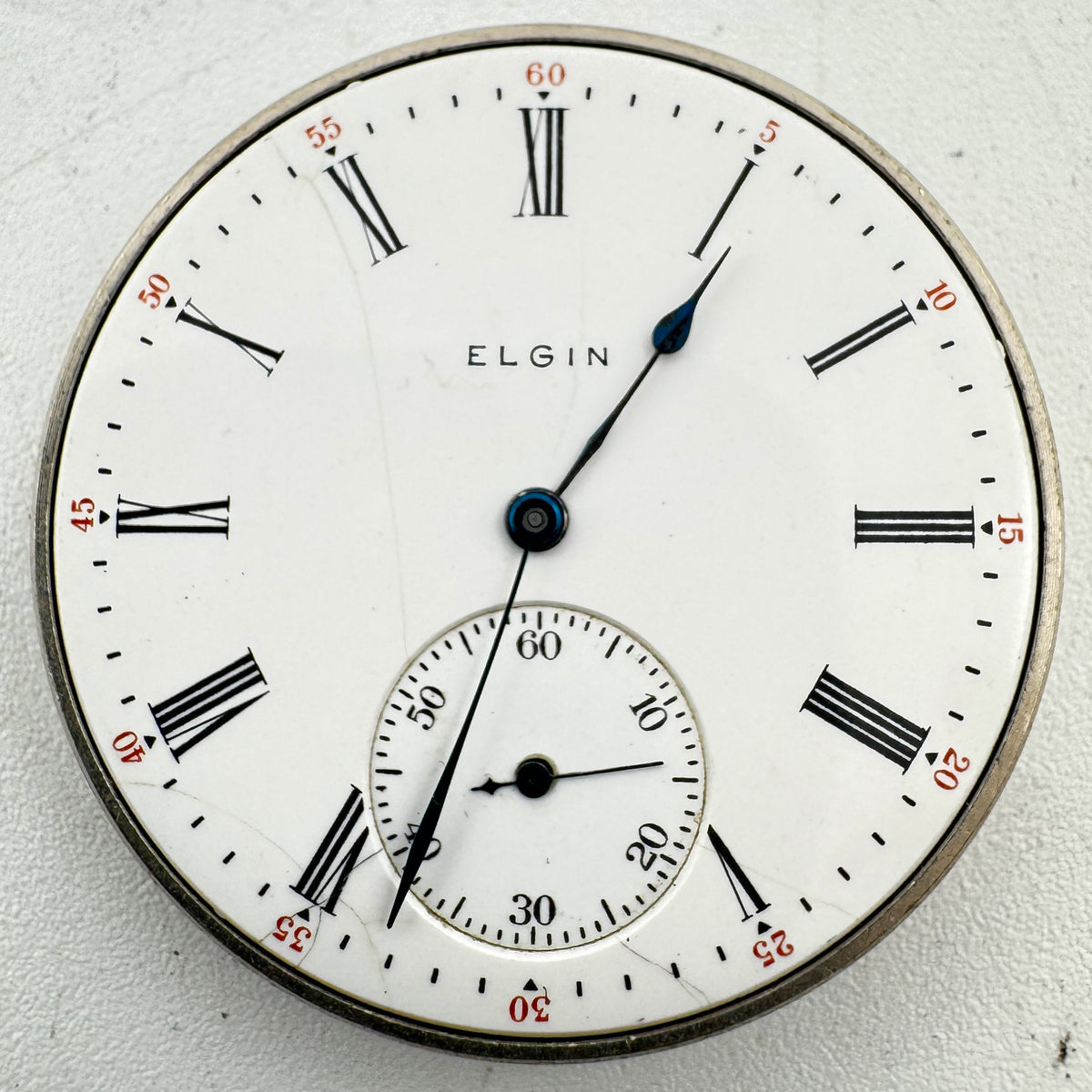 Elgin Single Sunk  Roman Dial 1907