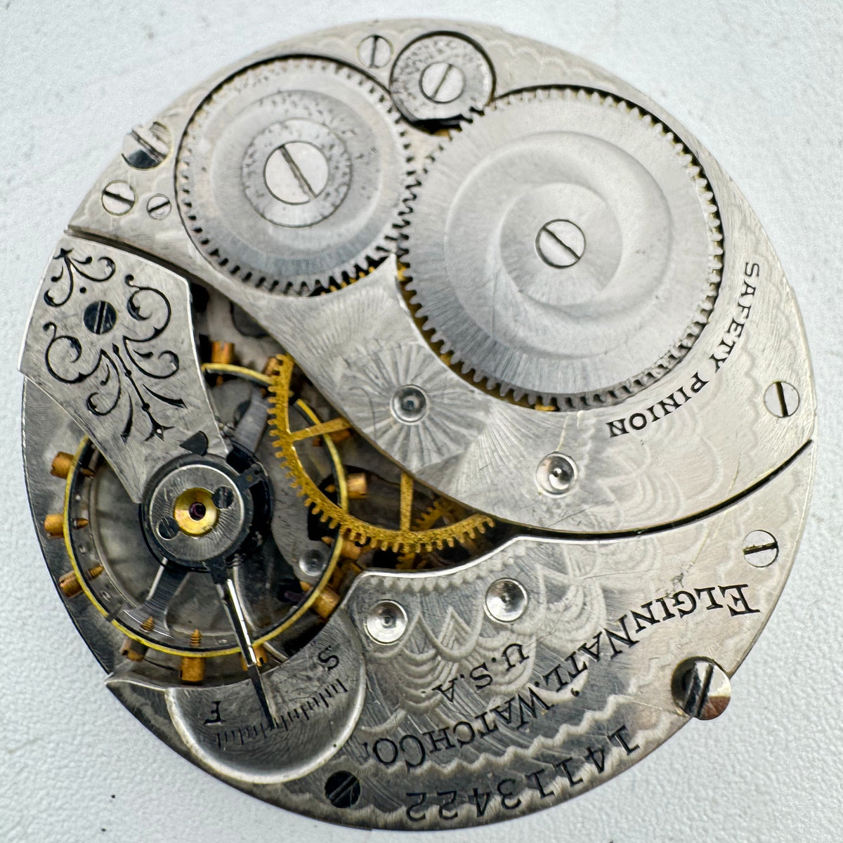 Elgin Single Sunk Arabic Dial 1910