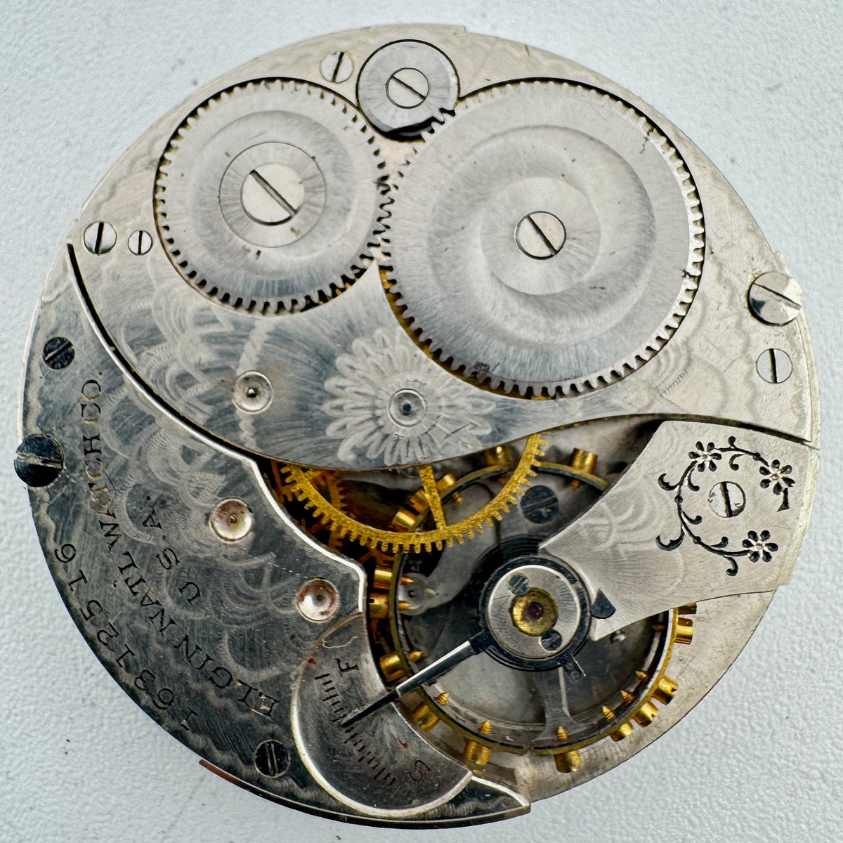 Elgin Single Sunk Roman Dial 1912
