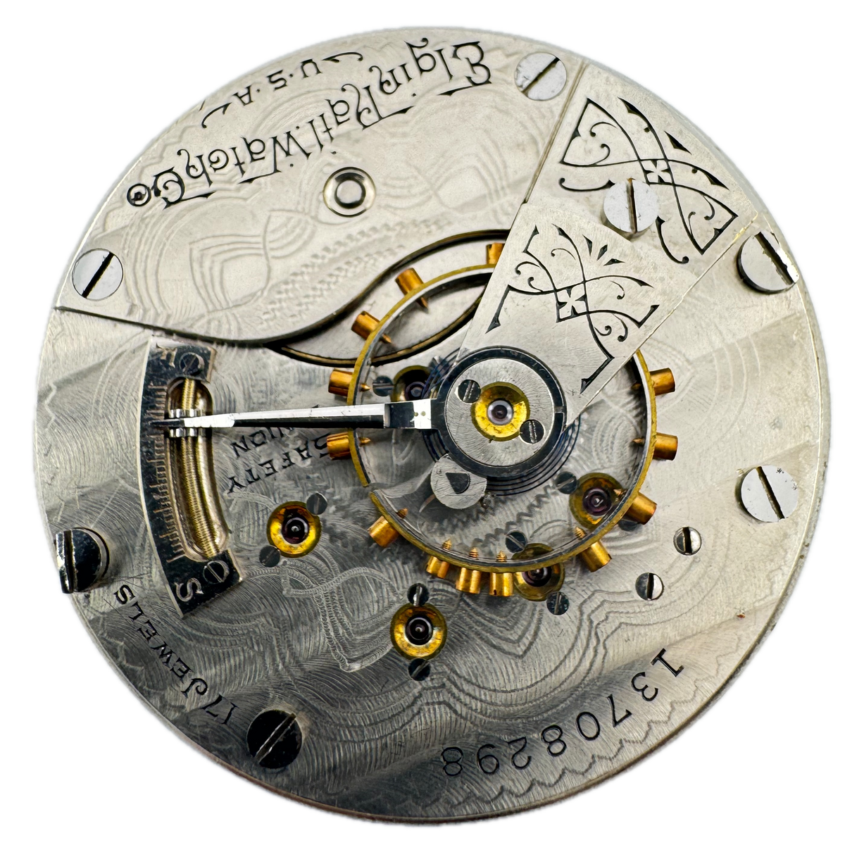 Elgin Single Sunk Arabic Dial 1909