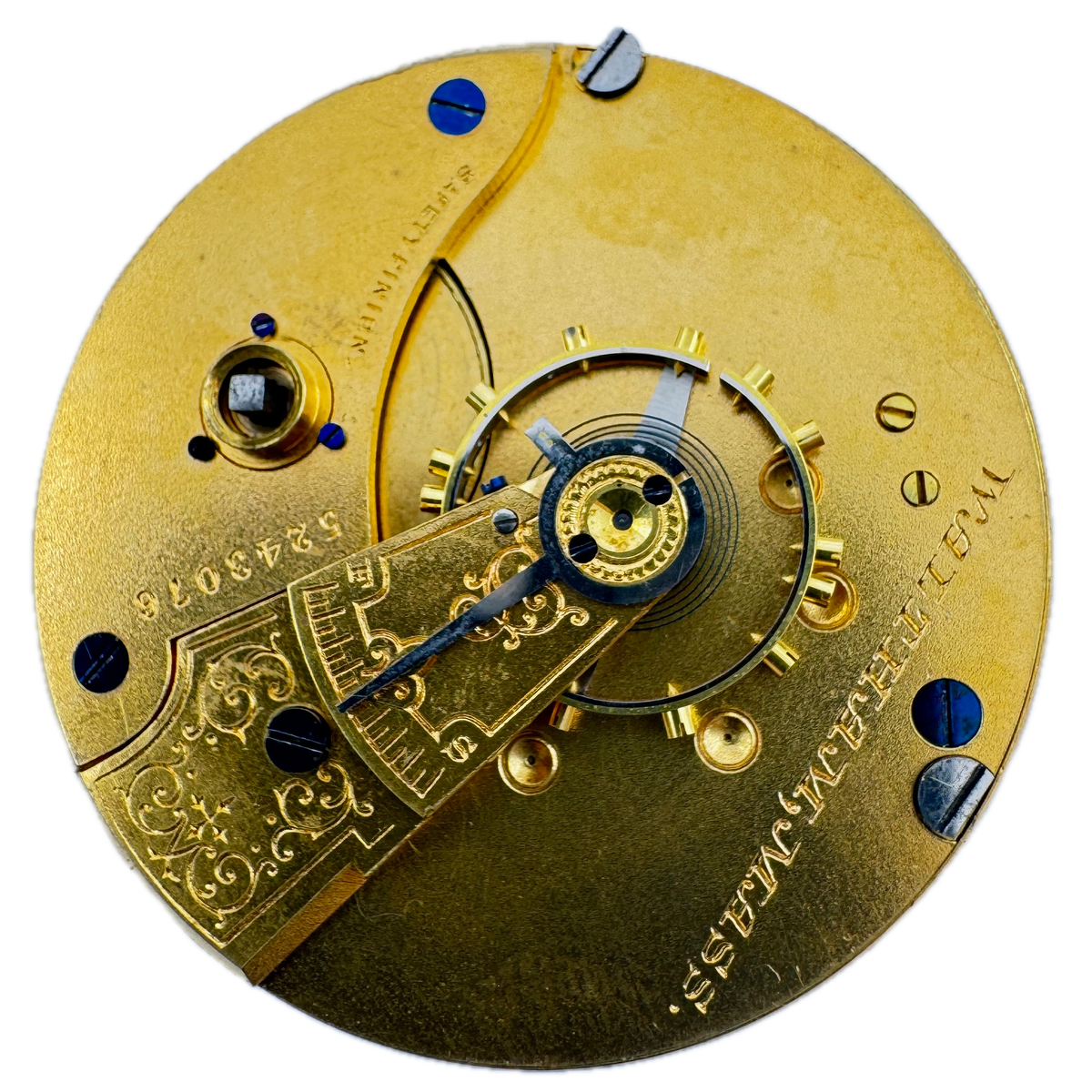 A W W Co Waltham Mass. Roman Dial 1883
