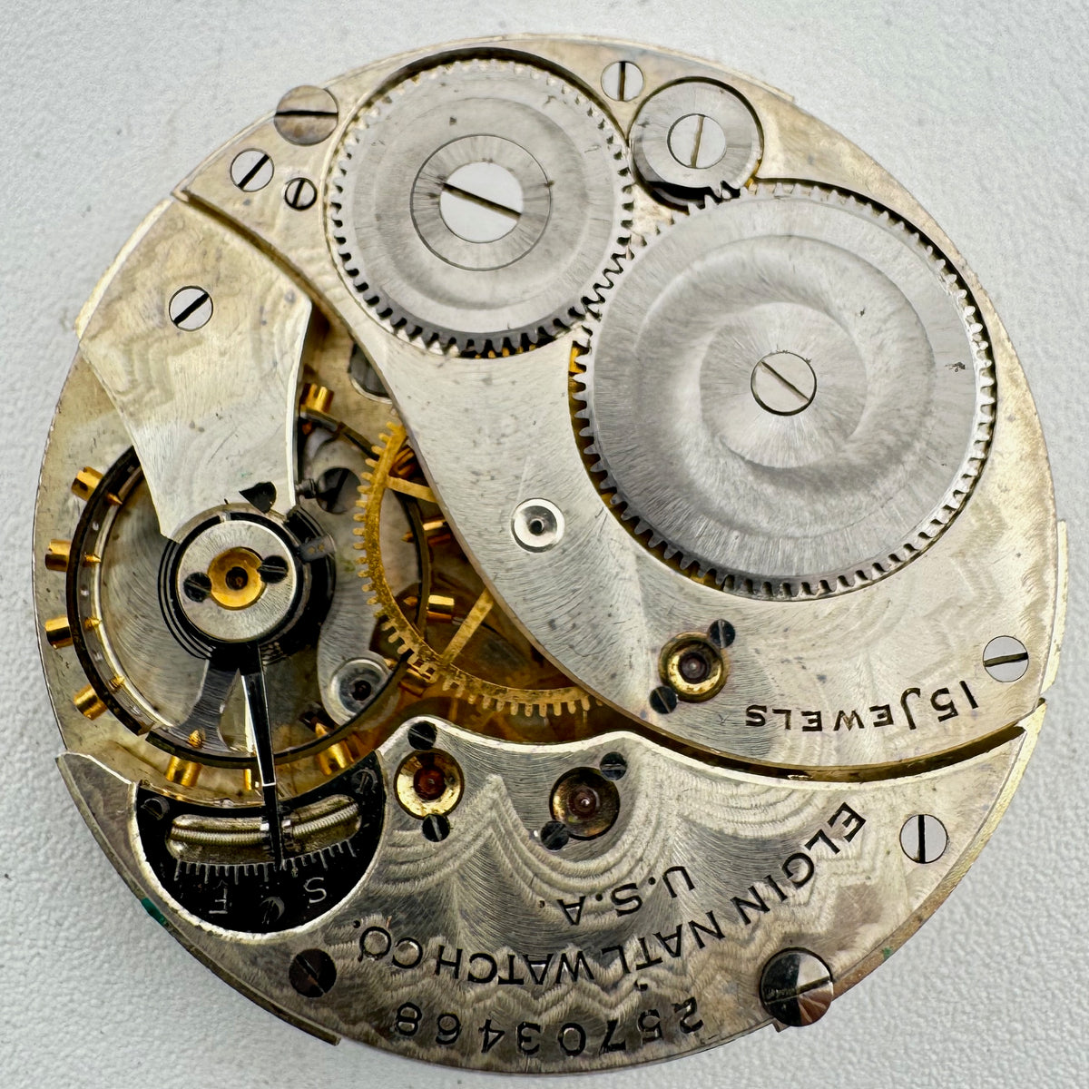 Elgin Center Speckled Deco Dial 1923