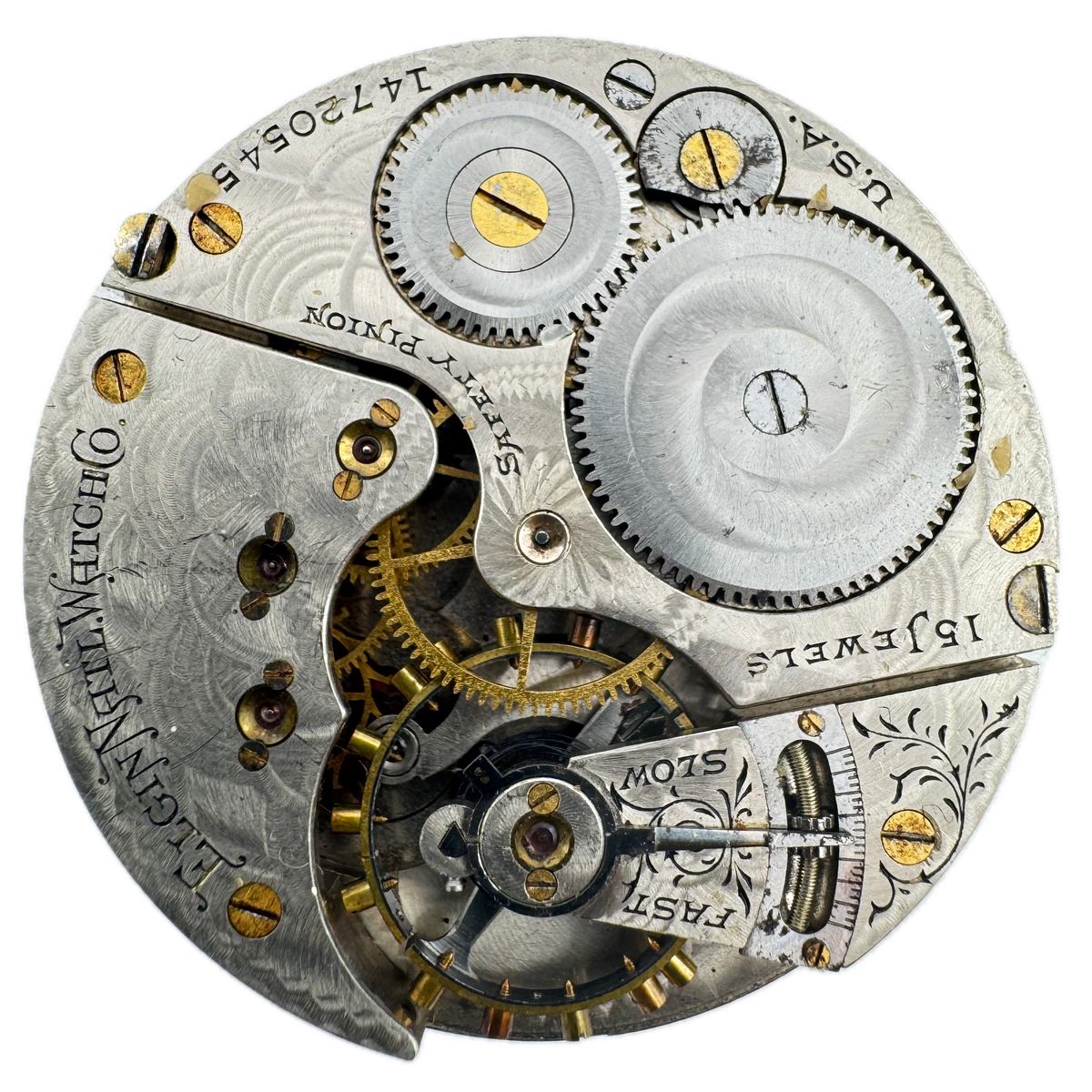 Elgin Single Sunk Arabic Dial 1910