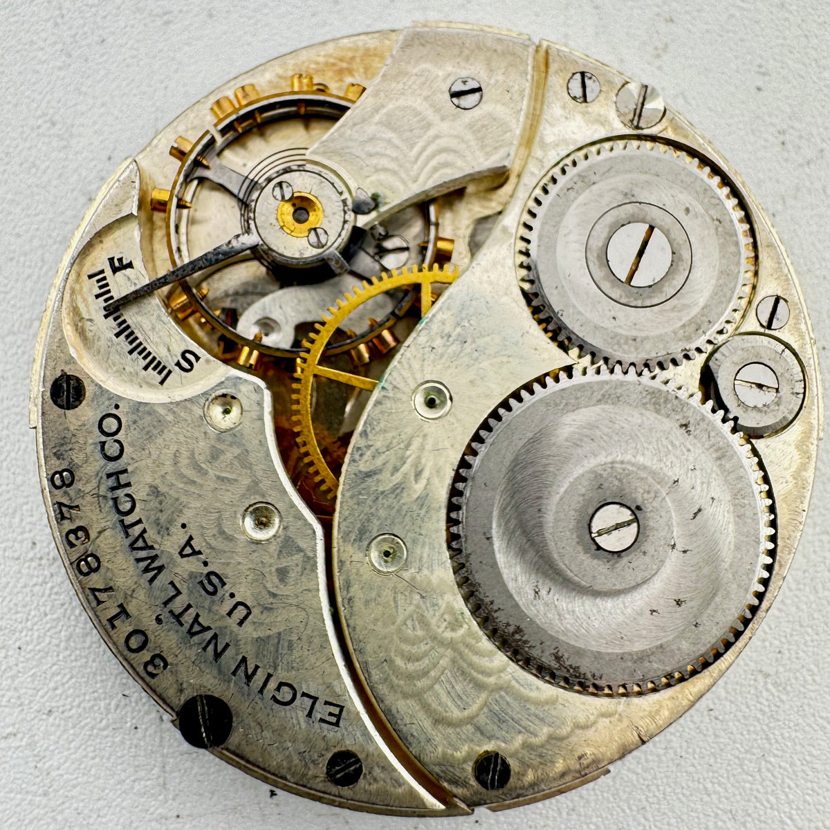 Elgin Art Deco Metallic Dial 1928
