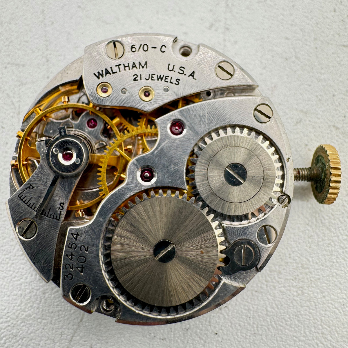 Waltham Metallic Art Deco Dial 1942