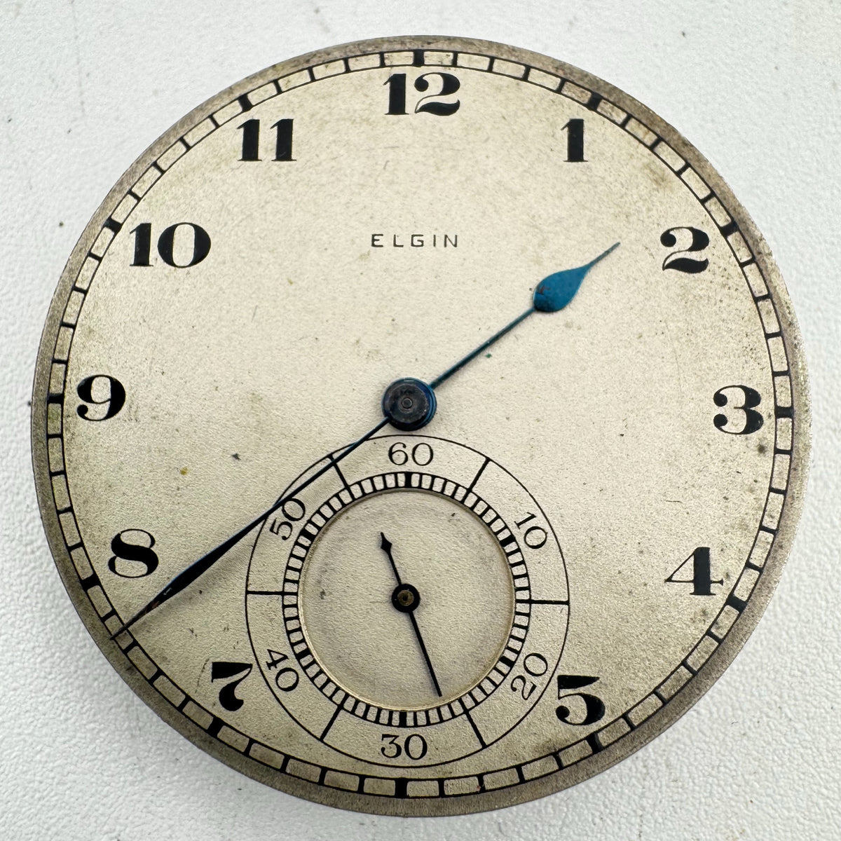 Elgin Single Sunk Satin Dial 1921