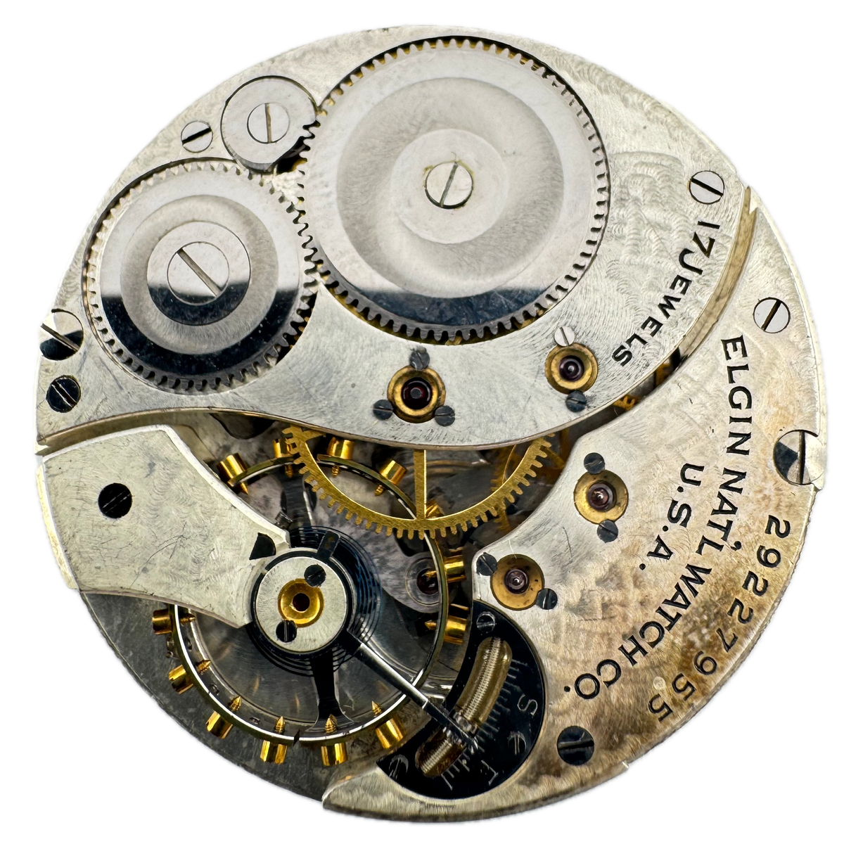 Elgin Single Sunk Metallic Dial 1927